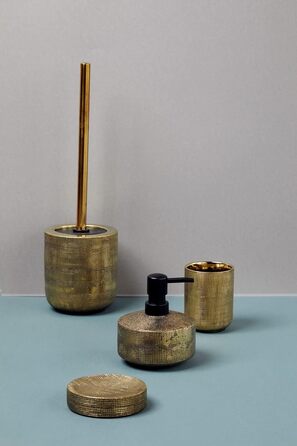 Дозатор для мила WENKO Rivara, керамічний, ручної роботи, 400 мл, золотий