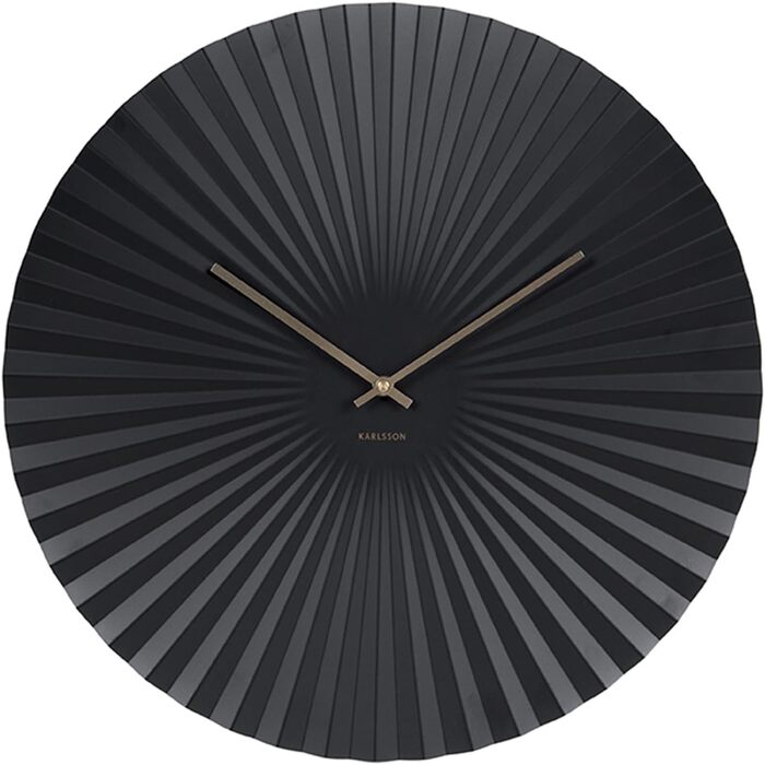 Karlsson KA5642WD Table and Wall Clock XL Flip Clock Wood 17.5 x 37 x 9 cm (Ø 50 cm, Steel Black)