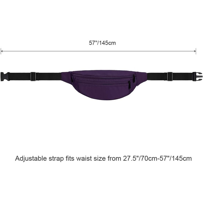 RYACO поясна сумка на пояс для жінок та чоловіків, стильна сумка для телефону, сумка для подорожей, походів, водонепроникна сумка на пояс для бігу, подорожей, спорту та активного відпочинку (фіолетовий)