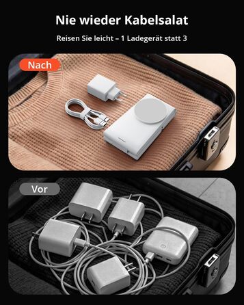 Зарядна станція 3-в-1 GEEKERA MagSafe для Apple Watch та iPhone (12-17, Air), індуктивне зарядне пристрої, біло-сірий