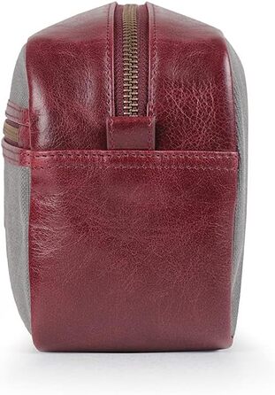 Чоловіча/Жіноча дорожня сумка Londo Echtleder, набір сумок для туалету (Бургунді)