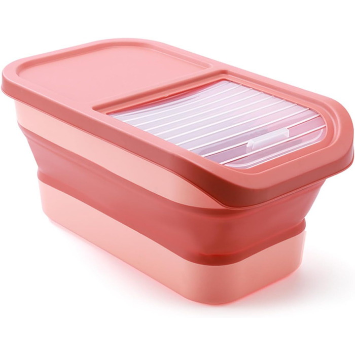 Контейнер для корму для собак та котів, складний, вологостійкий, 10 кг, зелений (рожевий)