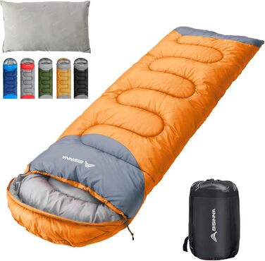 Сплячий мішок BISINNA 4 сезони, 1.9 кг, водонепроникний, для дорослих, кемпінг, туризм, поход