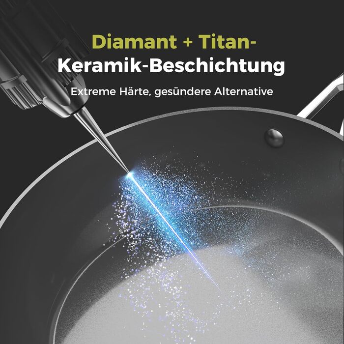 Сковорода керамічна індукційна DiamondTitan 28 см з кришкою, бежева - антипригарна, без PTFE, PFAS, PFOA, для духовки та посудомийки