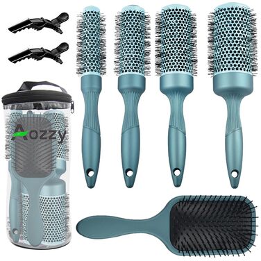 Набір для укладки волосся Haar-Rundbürste: круглі щітки, термостійкий нейлон, кераміка, антистатичні, для салонного догляду, з масажною щетиною