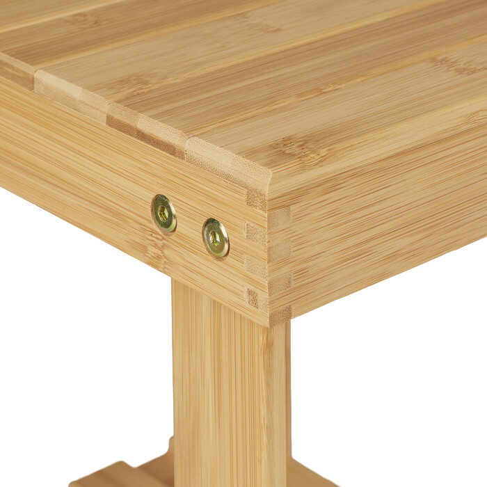 Relaxdays Large Bamboo Footstool