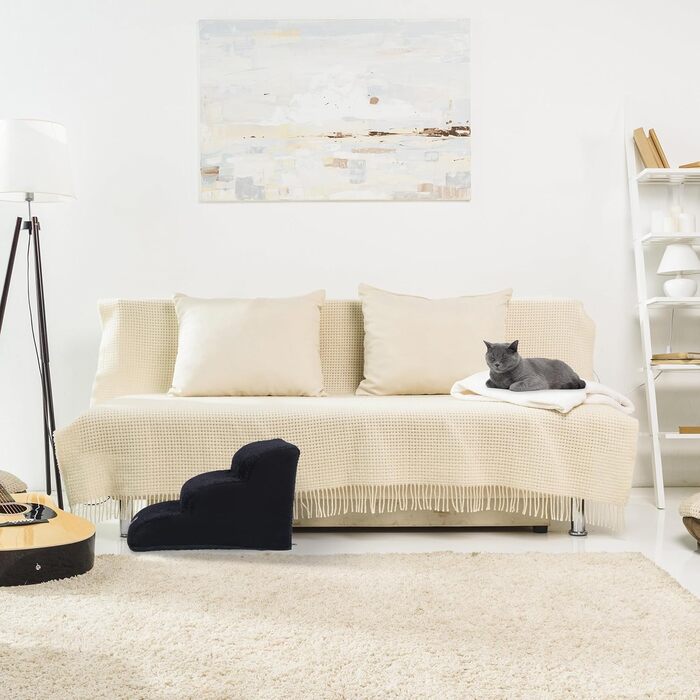 Сходинки для собак та котів Relaxdays, 3 сходинки, чорного кольору, розмір 33 x 41 x 54 см