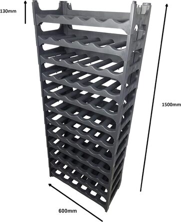 Wine rack for 72 bottles, anthracite/Quality Made in Germany
