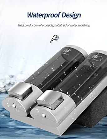 Ручний дозатор мила CHUANGDIAN, настінний, 200 мл, білий (подвійний сріблястий)