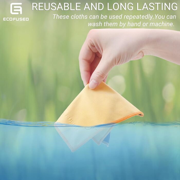 Серветки для прибирання з мікрофібри Eco-Fused (5 шт.) - двосторонні - для смартфонів, телевізорів, планшетів, ноутбуків, об'єктивів камер