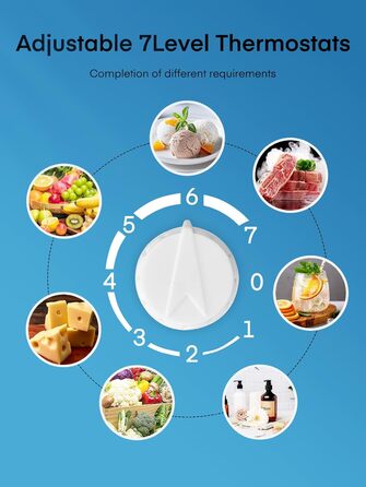 Міні-холодильник E 46L з відділенням для льоду, 42 dB, регулювання температури, енергозберігаючий, знімний дверний анфаз, для кухні, офісу, спальні, готелів та маленьких квартир (білий)