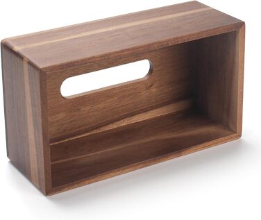 Дерев'яна коробка для серветок, прямокутна, 25 x 14 x 9.5 см, 1 шт.