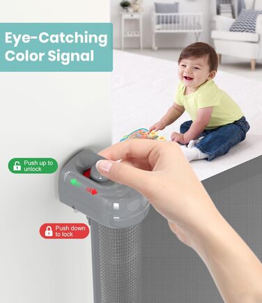 Захист для дитячих воріт Nalezuns, висувний, 0-180 см, сірий, для дітей