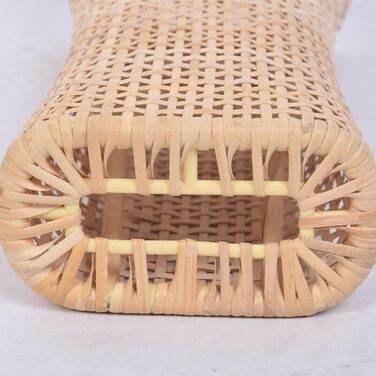 SANJIAOJIA Natural Rattan Sauna Pillow, Bamboo Headrest Pillow, Woven Pillow, Neck Support, Breathable Rattan Bed Pillow, Summer Cooling Pillow, Sleep Pillow, Orthopedic Pillow