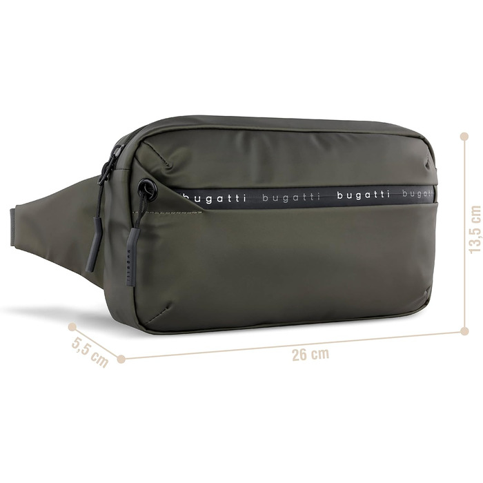 Чоловіча поясна сумка Bugatti Blanc - для подорожей, повсякденного використання та спорту (Оливковий)