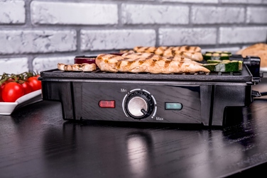 Складаний електричний контактний гриль Eldom GK130, сріблястий/сірий, 1600 Вт