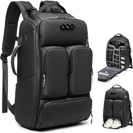 Рюкзак для камери Horfccid 23L: фотокамера, DSLR, ноутбук 15.6'', штатив (чорний)