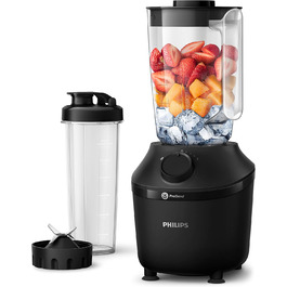 Philips HR2041/41 Stand Mixer (450 Watt, ProBlend Technology, 1.9 Liter Plastic Container, including Drinking Bottle) black