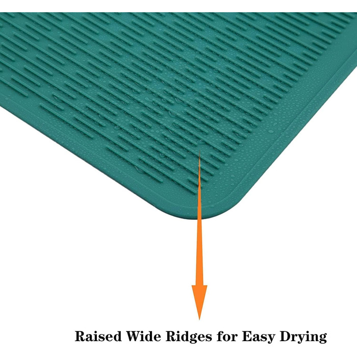 Килимок для сушіння посуду WXFLGH 40 x 30 см, силіконовий, антиковзний, для кухні