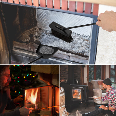 Relaxdays 4-Piece Fireplace Set