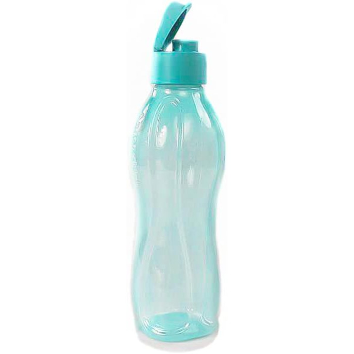 Tupperware To Go Eco 750ml Eco Easy Flip Top Drinking Bottle EcoEasy, suitable for carbonated drinks, 750 ml (Light Turquoise)