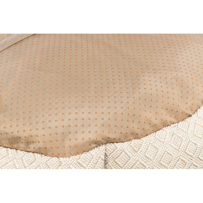 Ліжко для собак TRIXIE Boho, 65x65 см, бежеве - м'яке лежання з плюшем, кошик для середніх собак, неслизьке та пральне