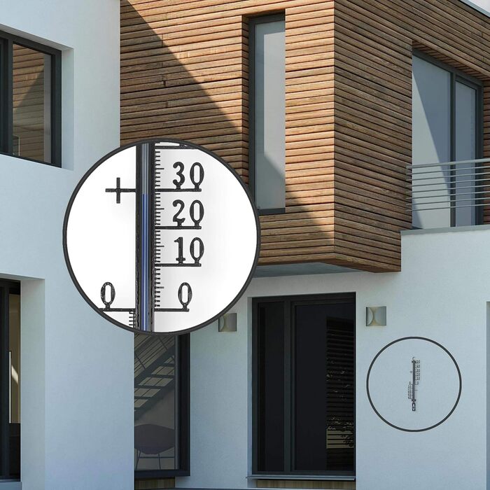 Lantelme Garden Thermometer Metal 41cm Long | Analog Temperature -40 to 50°C | Thermometer for Garden, Outdoor Wall Thermometer for House | Also for Indoors as a Room Indoor Thermometer, xxl Large (41cm Metal)