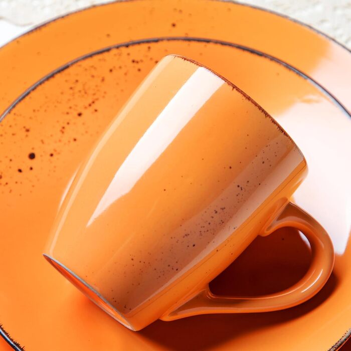 Набір посуду Vancasso Navia, 16 предметів, кераміка, для 4 осіб, помаранчевий