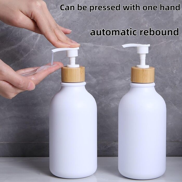 Набір аксесуарів для ванної кімнати, 9 предметів, бамбук, повний комплект: сміттєвий контейнер, дозатор мила, тримач для зубних щіток, щітка для унітазу, контейнер для ватних паличок, мильниця, матовий білий/оптичний сад