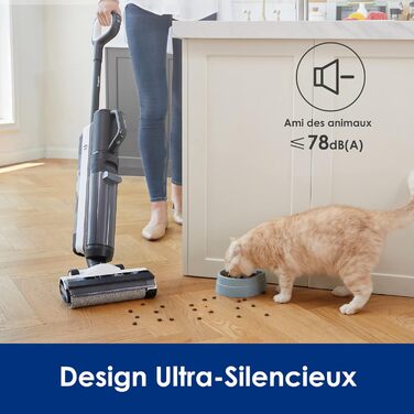 Тінеко Floor One S5 Combo: бездротовий пилосос для вологого та сухого прибирання, з інтелектом, для видалення бруду та шерсті тварин, легкий, тихий, з дисплеєм