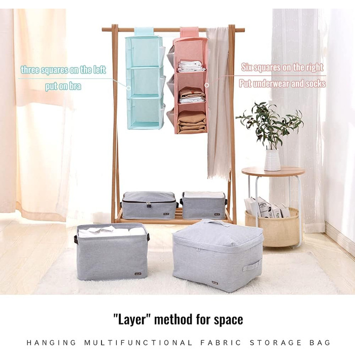 Настінна полиця-органайзер для шафи, 4 відділення, сітчасті кишені, сірий колір, 30x22.5x80 см