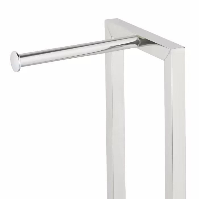 Relaxdays Standing Toilet Set, Stainless Steel & Glass