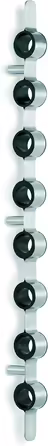 blomus -CIOSO- Wine Bottle Wall Mount in Exclusive Design, Brushed Stainless Steel, Space for 8 Bottles, Exceptional Wine Presentation, High Quality (H / W / D: 74.5 x 3.5 x 7 cm, Stainless Steel, 65193)