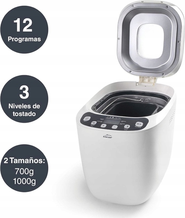 Хлібопічка Lacor 1 біла, 550 Вт