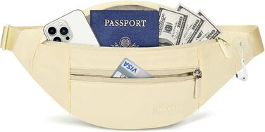 Чоловіча/жіноча поясна сумка MAXTOP – водонепроникна, 4 відділення, для активного відпочинку, туризму, спорту, чорна