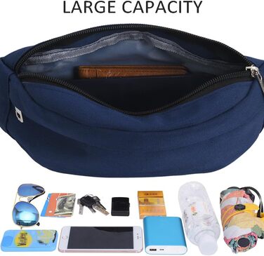 Чоловіча та жіноча поясна сумка-рюкзак для туризму, фітнесу, велосипеду, спорту та відпочинку (D1-темно-синій)