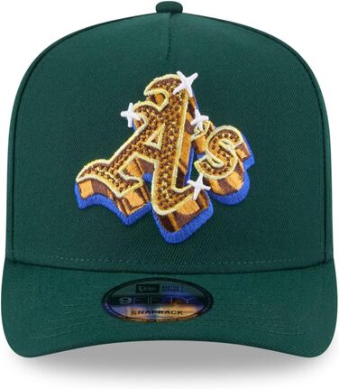 Кепка New Era 9Fifty MLB NBA NFL з регульованим розміром, бейсболка Snapback з логотипом команди, прямий козирок (Oakland Athletics #38680)