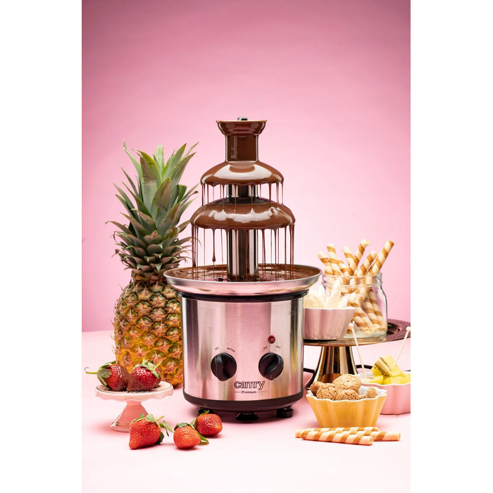 Домашній шоколадний фонтан на 3 яруси для fondue, 320 Вт