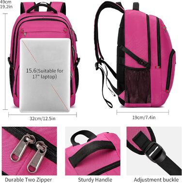 Рюкзак Cafele з RFID захистом та USB-портом для ноутбука, 17,3