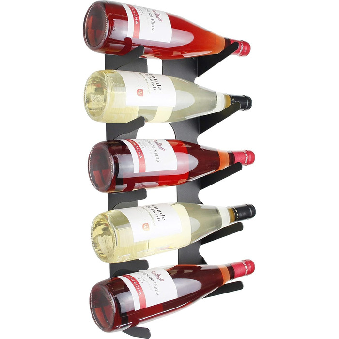 Steel wine rack for all types of wine, with wall mount and decorative molding. (2 x White)