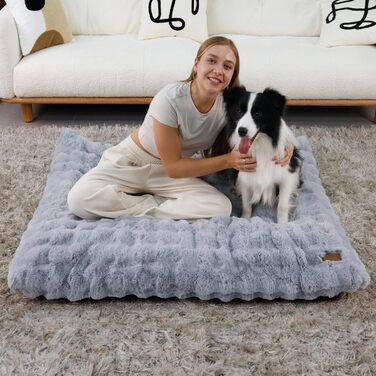 Крісло-лежанка для собак BingoPaw: великі, середні породи, водонепроникне, знімне, неслизьке, 90x60x10 см (3XL: 130x110x12 см, сірий)