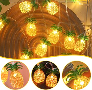 Гірлянда світлодіодна декоративна 300 см, 20 LED, марокканський стиль, тепле біле світло (ананас)
