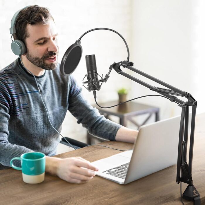 Стійка для мікрофона TONOR T20 з поп-фільтром та адаптером 3/8' - 5/8', мікрофонний кліп