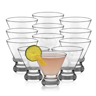 Бокали для Мартіні Libbey Cosmopolitan без ніжки, 234 мл (12 шт) - набір келихів для коктейлів, міцне скло, для вечірок та свят
