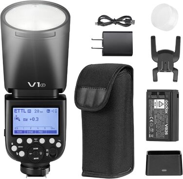 Спалах Godox V1-O/V1F: 76Ws, 2.4G, HS Sync 1/8000s, Li-Ion Akku для Olympus/Panasonic