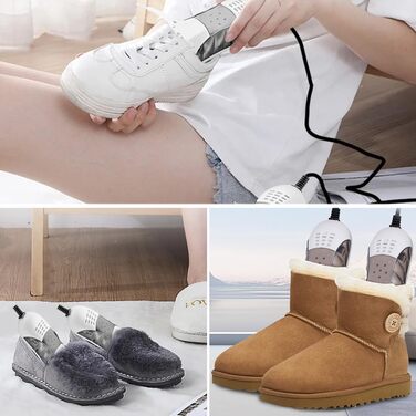 Електричний сушильник для взуття USB з УФ-світлом, антибактеріальний, для взуття, рукавичок, шкарпеток, лижних черевиків, білий