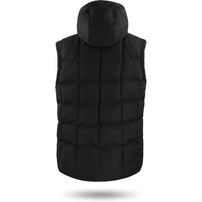 Жилет Normani Outdoor Sports з утеплювачем, вітронепроникний, з шкіряним патчем та капюшоном (S, темно-чорний)