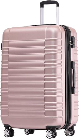 Чемодан Beibye 2088 з жорстким корпусом, валіза-тележка, ручна поклажа, 14 кольорів (Рожеве золото) Рожеве золото M