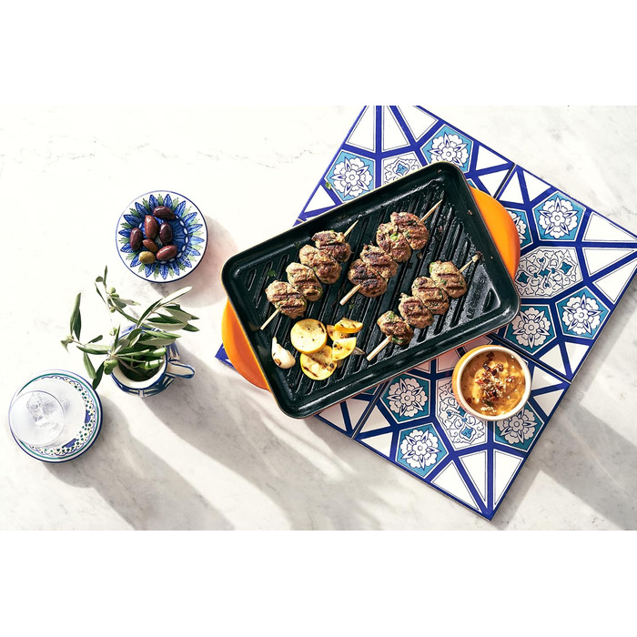 Гриль-плита Le Creuset 33 см з чавуну, чорна, для всіх типів плит, індукція