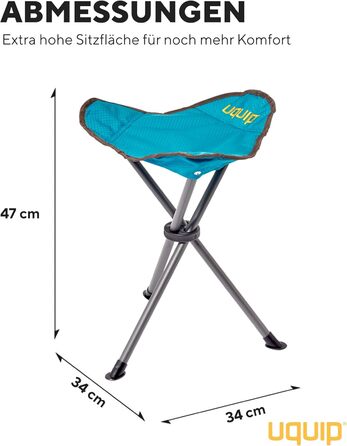 Складаний стільчик Uquip Darcy Boulder: міцний, для кемпінгу, подорожей, вантажопідйомність 100 кг